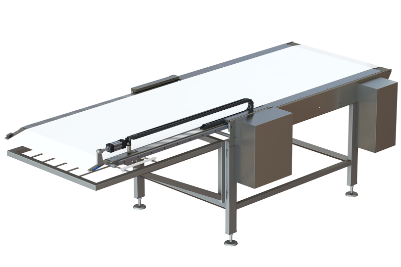 retractable belt for automatic depositing of dough pieces on conveyor plates or boards
