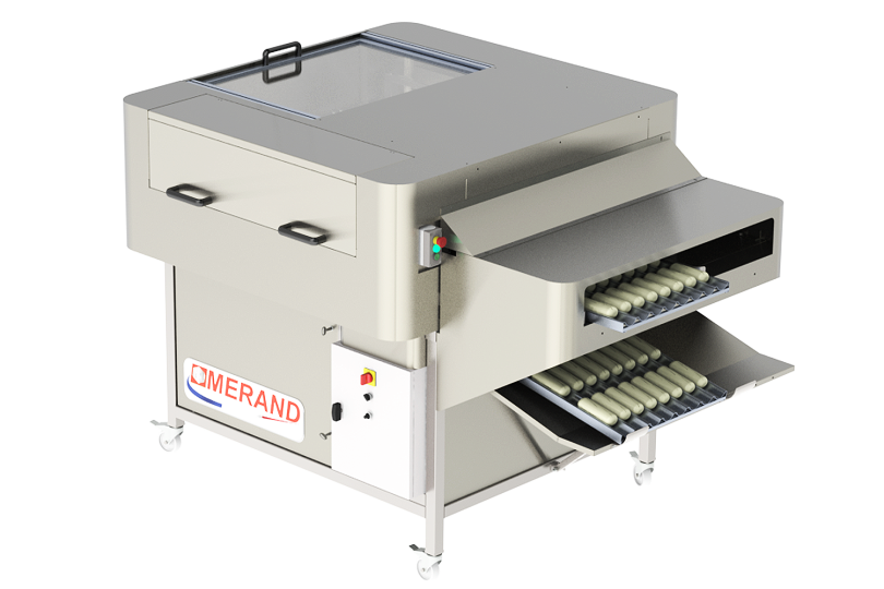 automatic dough pieces scoring machine for baguettes and bread in bakery