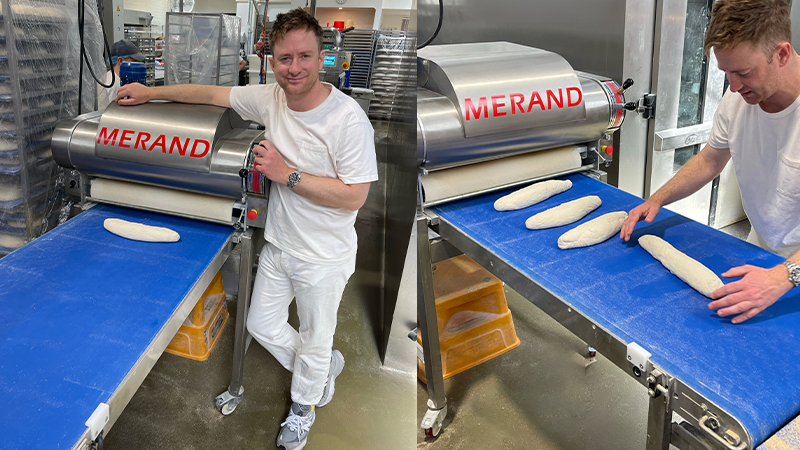 faconneuse horizontale armor de merand chez la boulangerie baker blue en australie