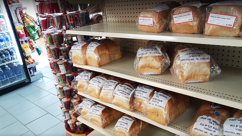 sandwich bread at Au Ptit Four bakery in Canada
