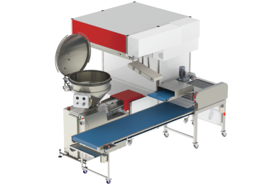 semi-automatic line for bread production with volumetric divider-weigher and automatic intermediate proofer