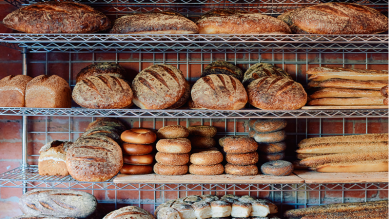 pains dans la boutique de la boulangerie baker blue